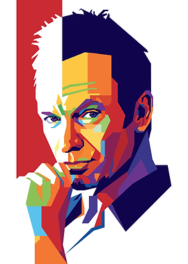 Sting in Geometric Pop Art