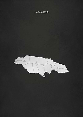 Silver Jamaica Map