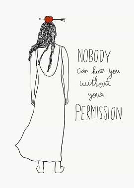 Sadness woman arrow apple