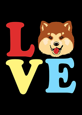Akita Love Dog Inu Shiba