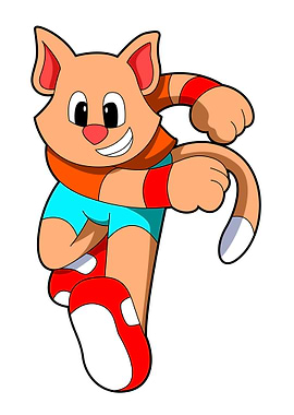 Cat Running Sweatband