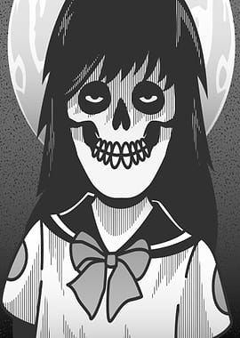 School girl skull