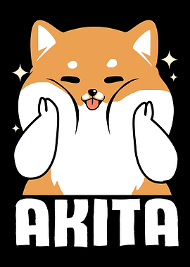 Akita Cute Dog Living Room