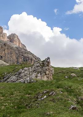 rocky mountain and cloudy