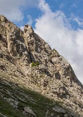 rocky mountain and cloudy