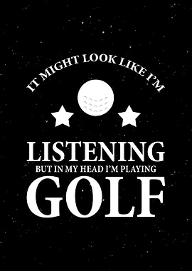 Funny Golf Player Wall Art