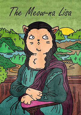 Mona Lisa Cat Lady
