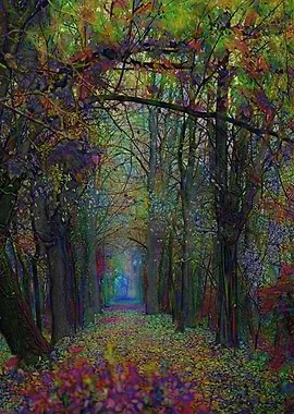 walk in the autumn forest