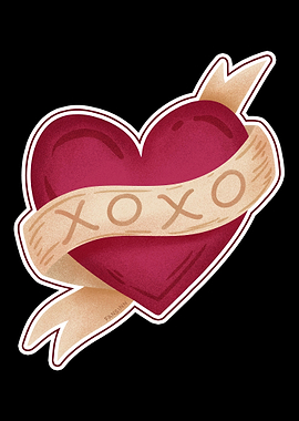 Valentine love heart gift