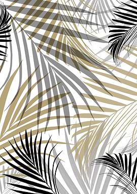 Gold Gray Black Palm 1