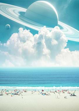 Saturn above the Beach