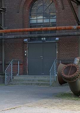 Abandoned old factory area