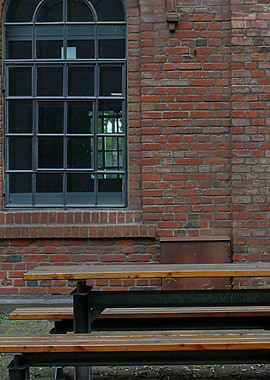 Abandoned old factory area