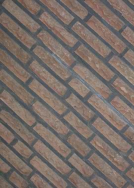 Retro red brick wall macro