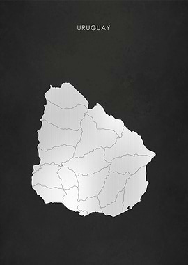 Silver Uruguay Map
