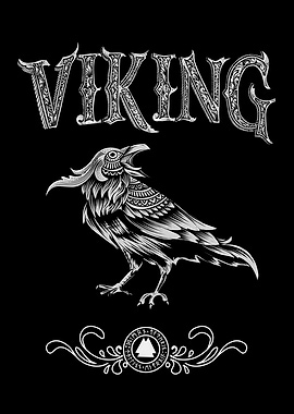 Viking Raven Bird Nordic
