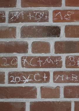 Retro red brick wall macro