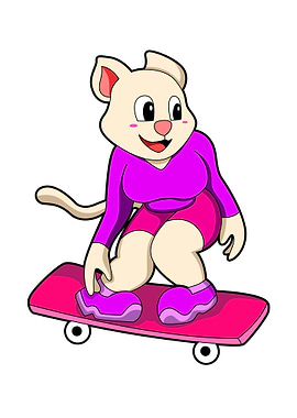 Cat Skater Skateboard