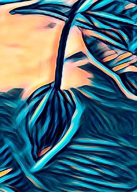 abstract flower in bloom