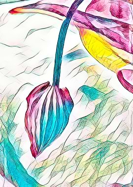 abstract flower in bloom