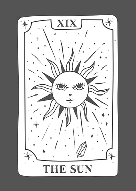 White Tarot Card THE SUN