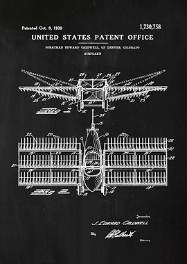 76 1929 Airplane Patent P