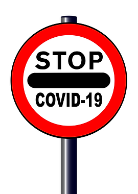 Stop Coronavirus Road Sign
