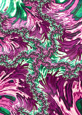 Pink and Green Fractal