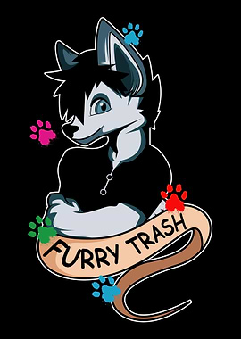 Furry Trash Dog Owner Gift