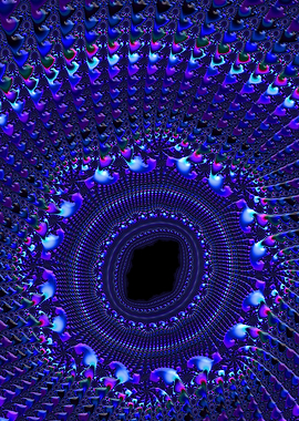Groovy Blue Vortex Fractal
