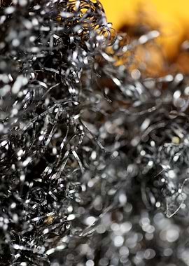 Metal wire abstract macro