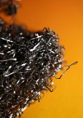 Metal wire abstract macro