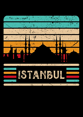 Istanbul Vintage Skyline