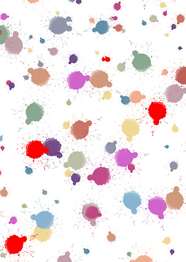 Colourful paint drops
