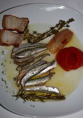 Greek sardines raw cuisine