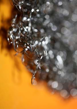 Metal wire abstract macro