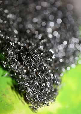 Metal wire abstract macro