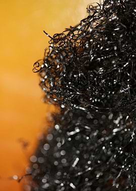 Metal wire abstract macro