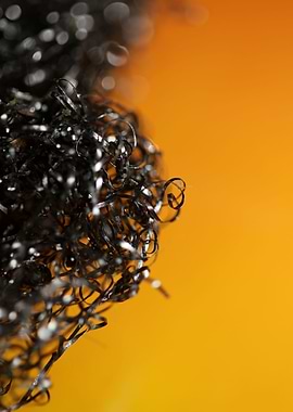 Metal wire abstract macro