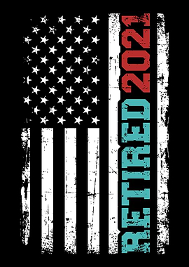 Retired 2021 us flag