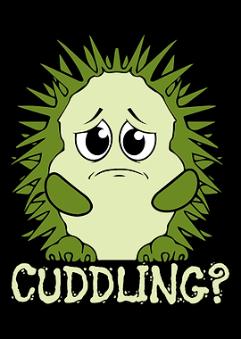 Funny Cute Hedgehog Cuddle