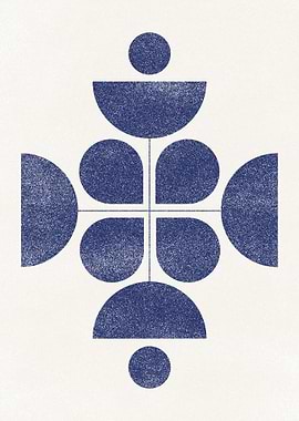 Blue abstract shapes