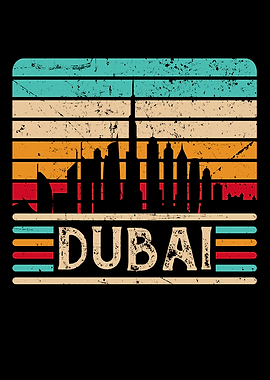 Dubai Skyline Vintage
