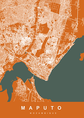 MAPUTO map Mozambique