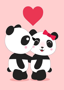 Cute Love Pandas