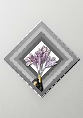 Crocus on Paper Diamonds