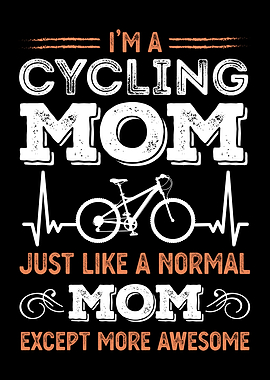 Cycling Mom Funny Bicycle