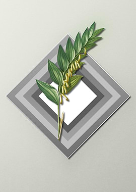 Geometric Pastel Flower