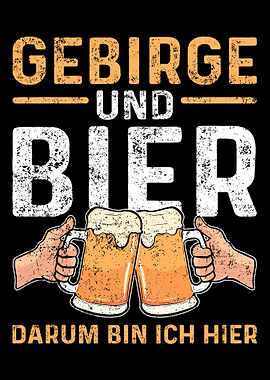 Bier Wandern Berge Lustige