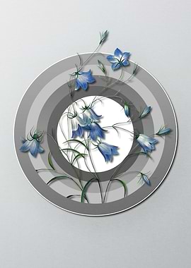 Pastel Floral Blue Flowers